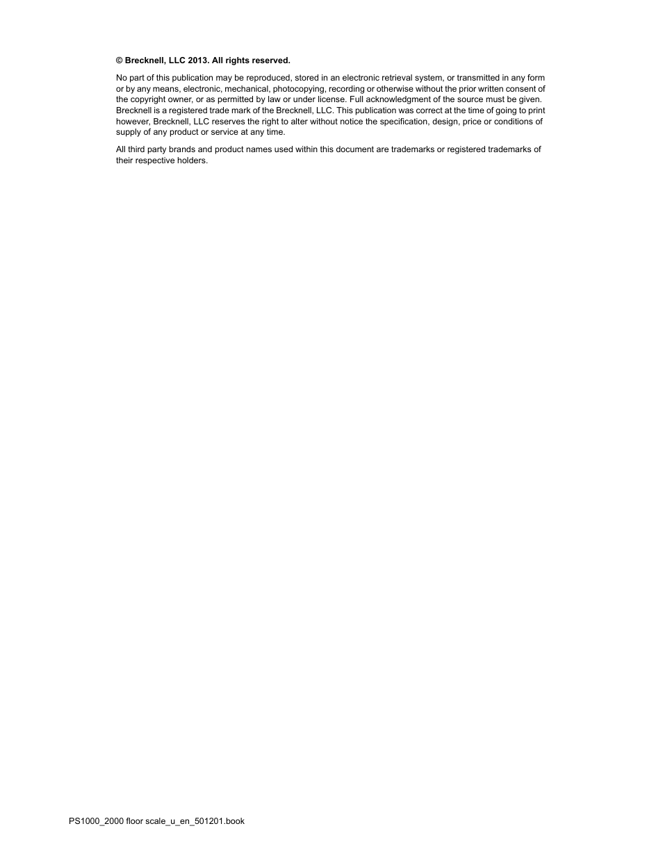 Salter Brecknell PS2000 User Manual | Page 2 / 38