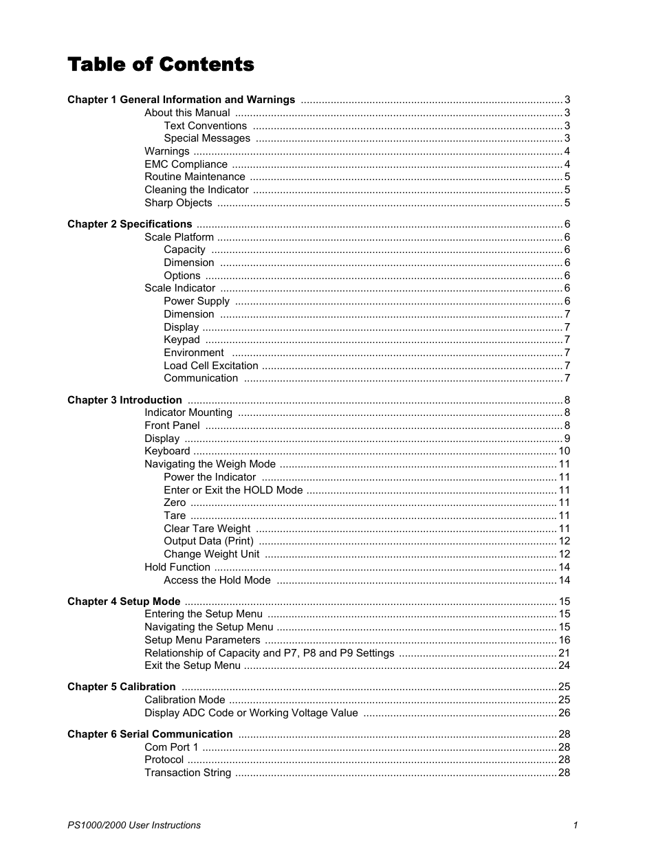 Salter Brecknell PS2000 User Manual | Page 3 / 38