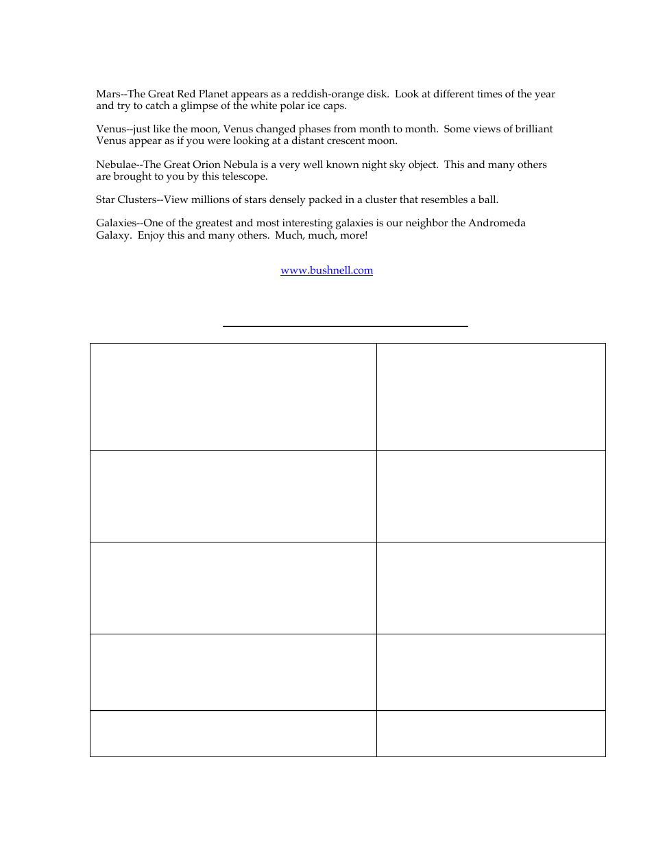 Bushnell 78-6000 User Manual | Page 7 / 9