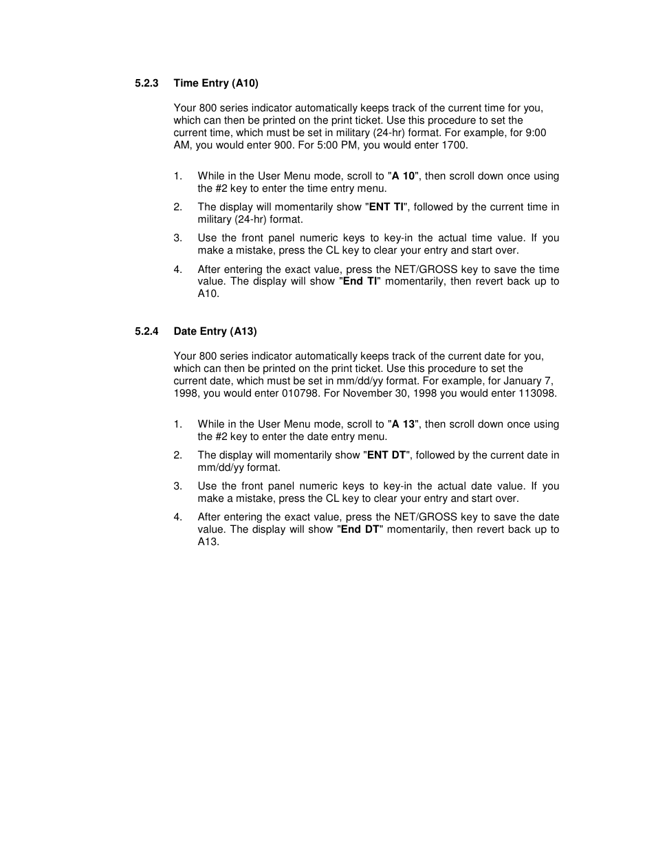 Salter Brecknell 800 Series User Manual | Page 24 / 44