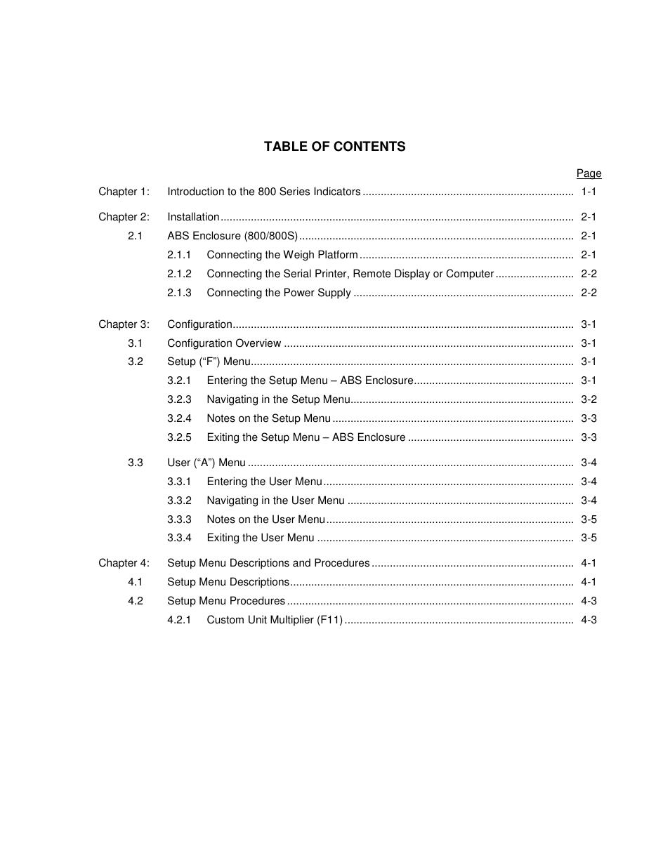 Salter Brecknell 800 Series User Manual | Page 3 / 44