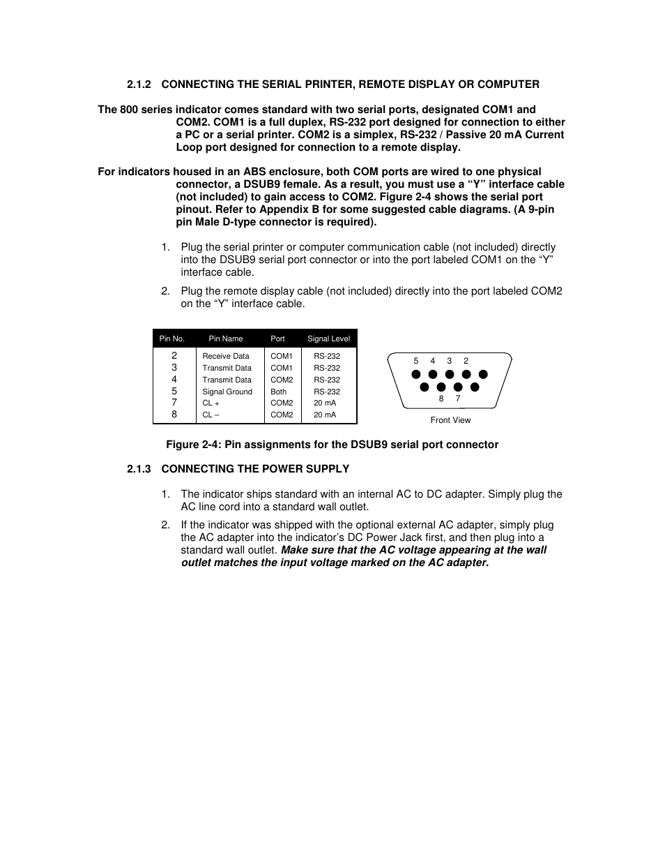 Salter Brecknell 800 Series User Manual | Page 9 / 44