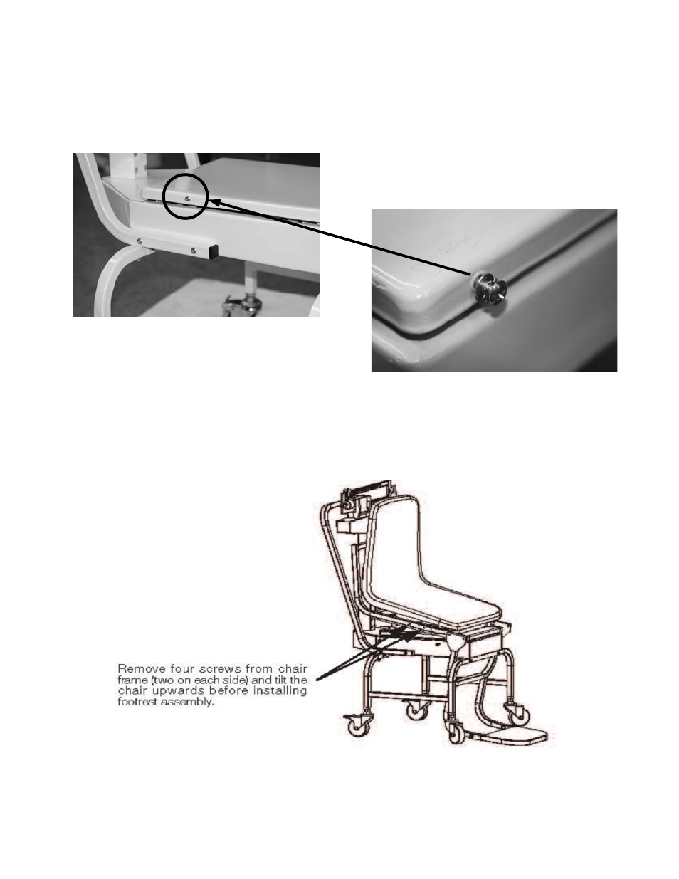 Seat and footrest installation | Salter Brecknell CS-200M User Manual | Page 5 / 8