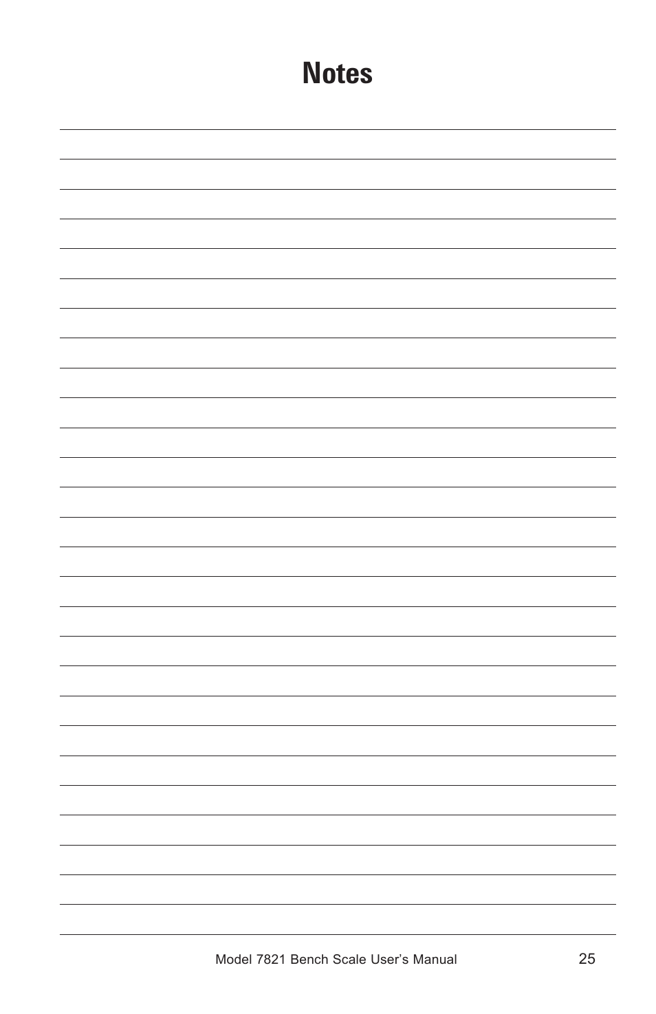 Salter Brecknell 7821 User Manual | Page 25 / 28