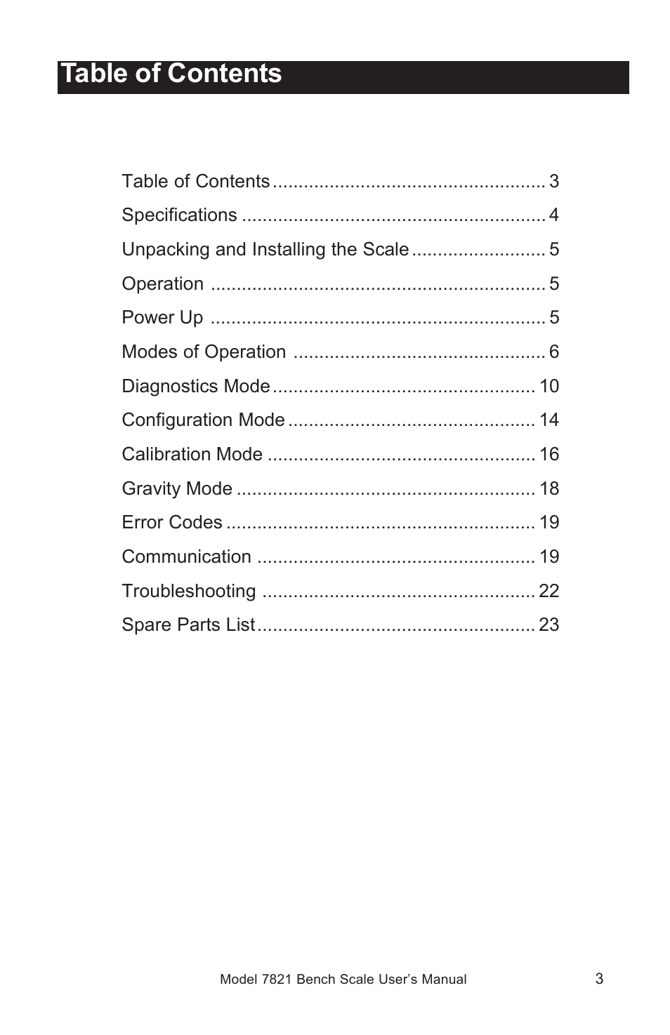 Salter Brecknell 7821 User Manual | Page 3 / 28