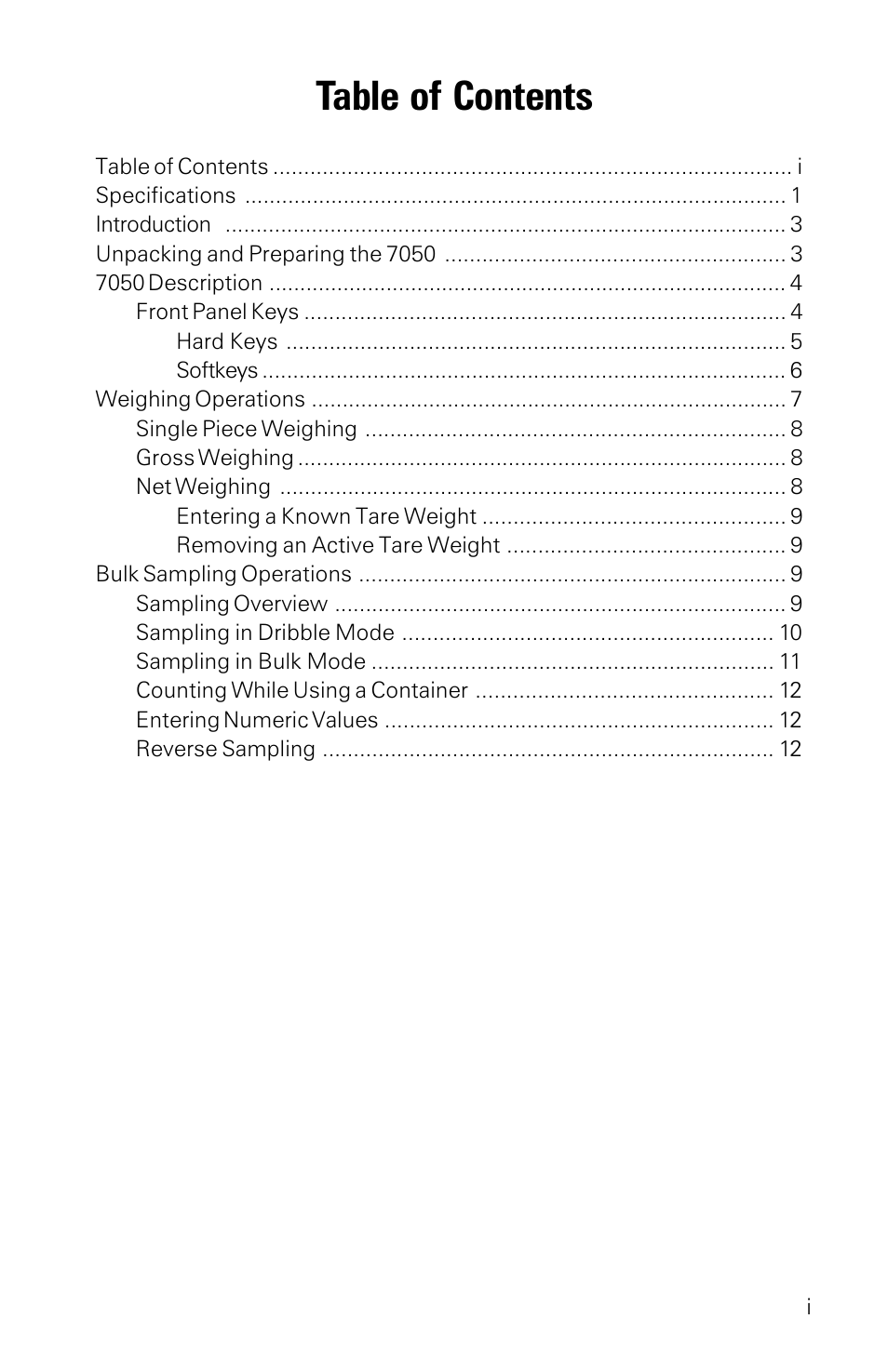 Salter Brecknell 7050 User Manual | Page 3 / 18