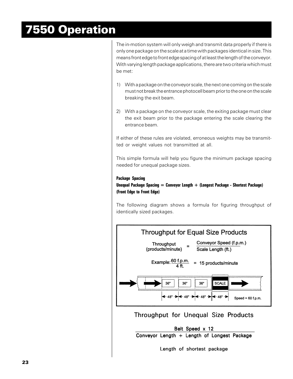 7550 operation | Salter Brecknell 7550 User Manual | Page 26 / 33