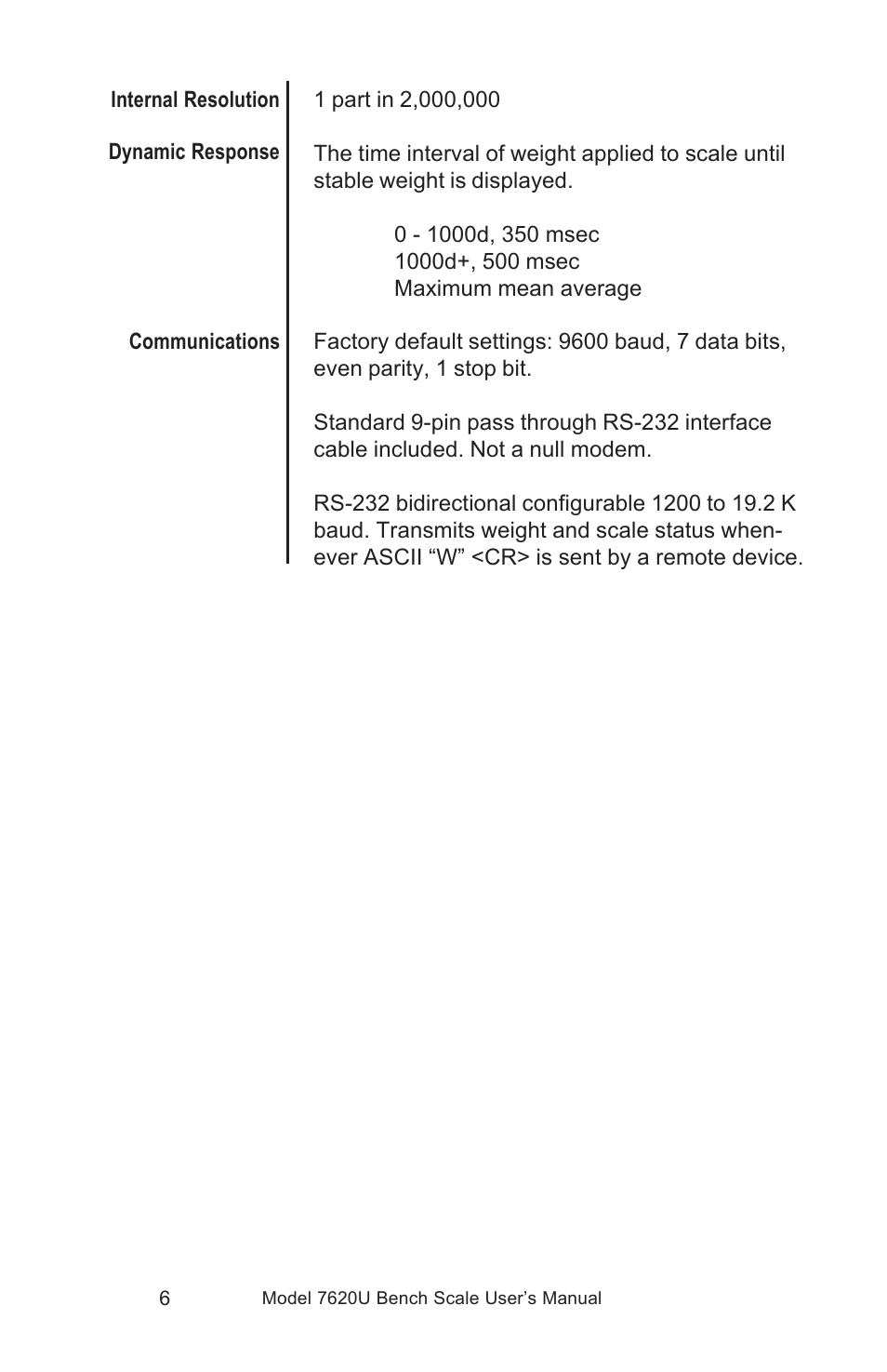 Salter Brecknell 7620U User Manual | Page 6 / 32