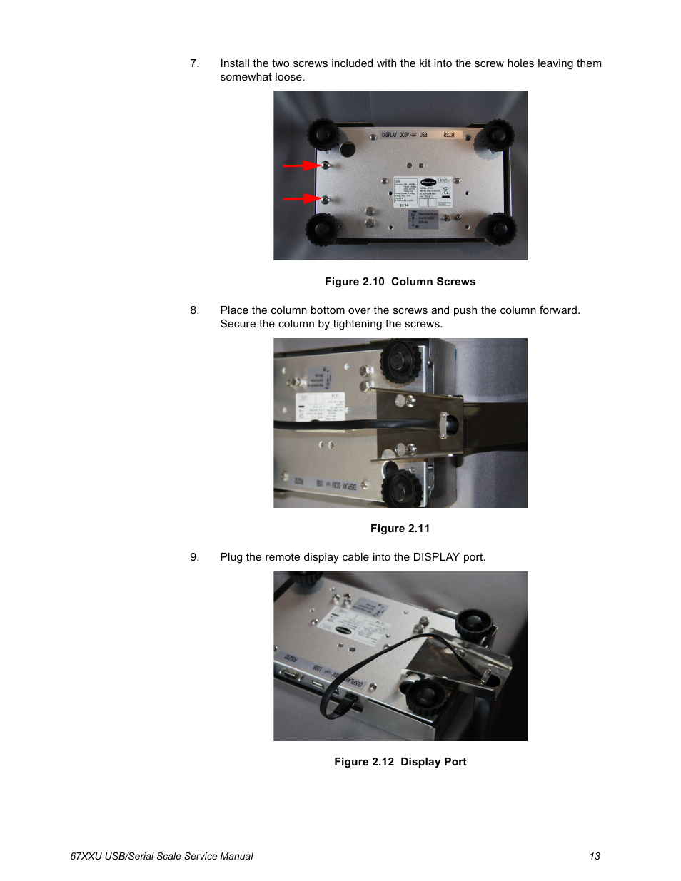 Salter Brecknell 6700U Series (USB) User Manual | Page 13 / 85
