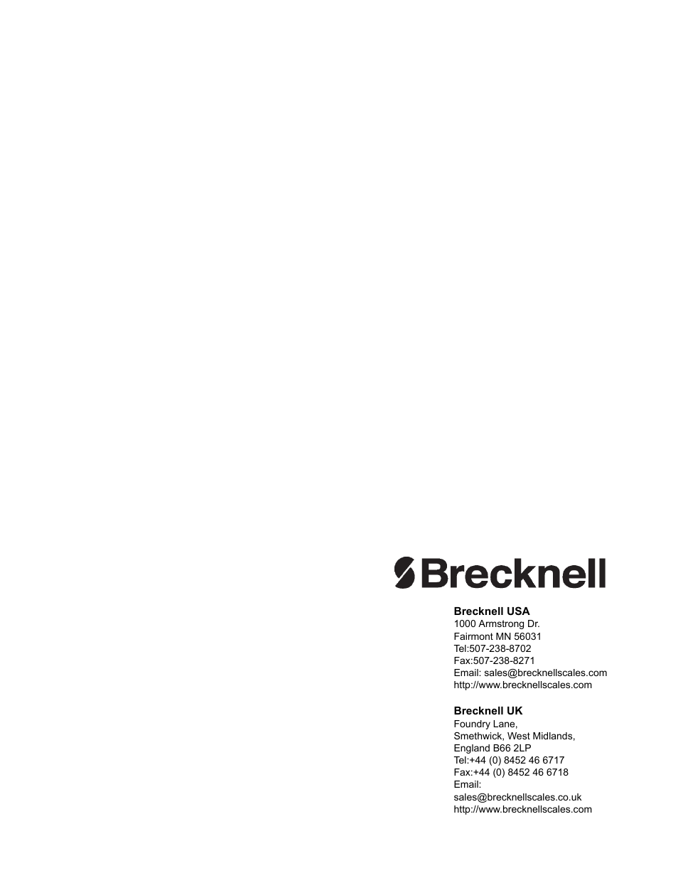 Salter Brecknell 6700U Series (USB) User Manual | Page 85 / 85