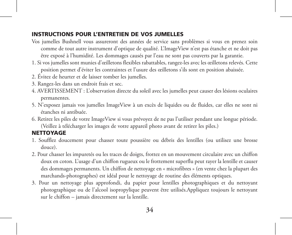 Bushnell 11-1027 User Manual | Page 34 / 102