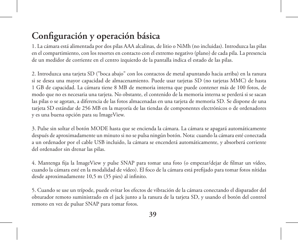 Configuración y operación básica | Bushnell 11-1027 User Manual | Page 39 / 102
