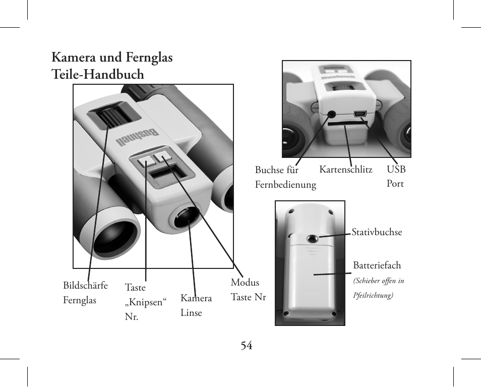 Kamera und fernglas teile-handbuch | Bushnell 11-1027 User Manual | Page 54 / 102