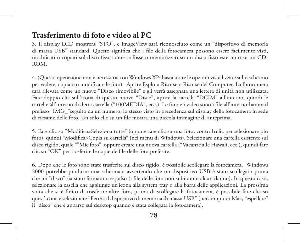 Trasferimento di foto e video al pc | Bushnell 11-1027 User Manual | Page 78 / 102