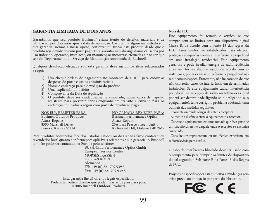 Bushnell 11-1027 User Manual | Page 99 / 102