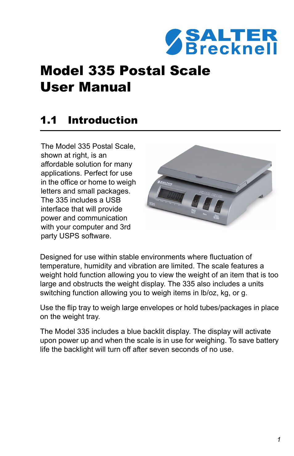 Salter Brecknell 335 User Manual | 12 pages