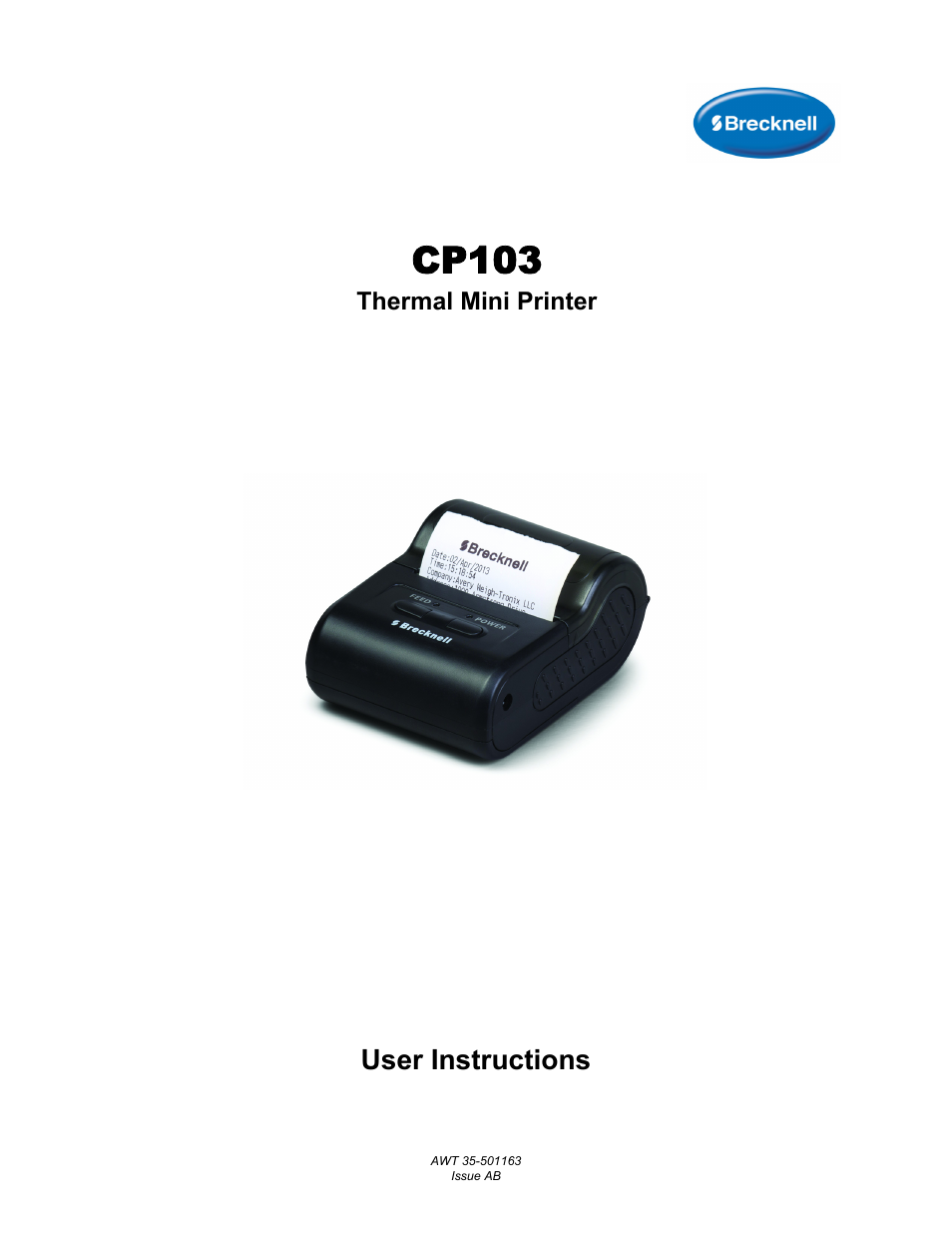 Salter Brecknell CP103 User Manual | 27 pages