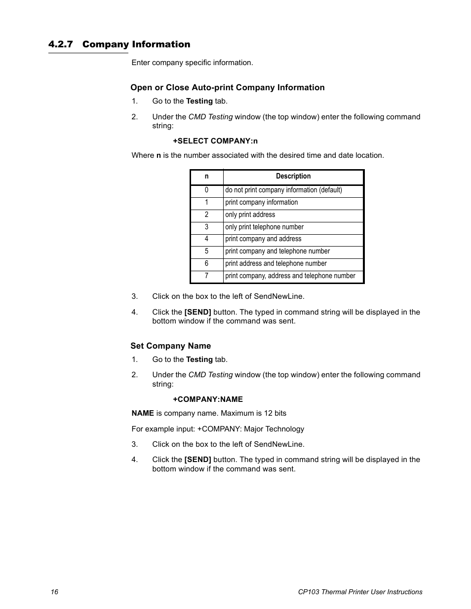 7 company information, Company information | Salter Brecknell CP103 User Manual | Page 18 / 27