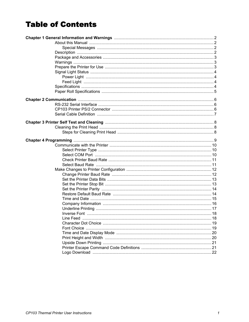 Salter Brecknell CP103 User Manual | Page 3 / 27