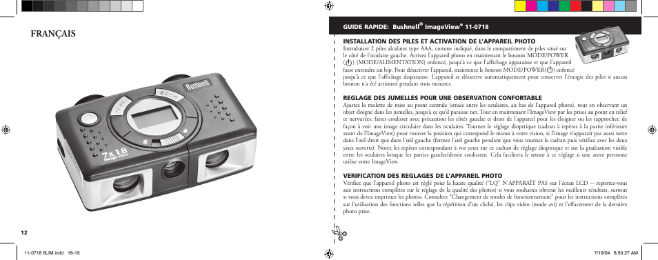 Français | Bushnell 11-0718 User Manual | Page 10 / 43