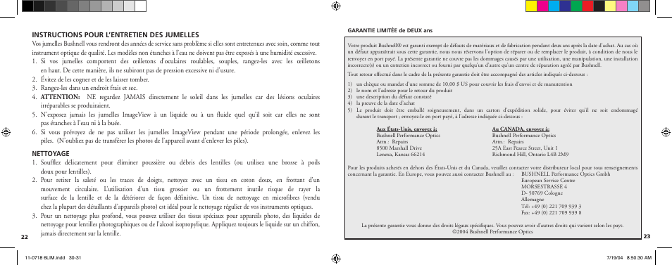 Bushnell 11-0718 User Manual | Page 16 / 43