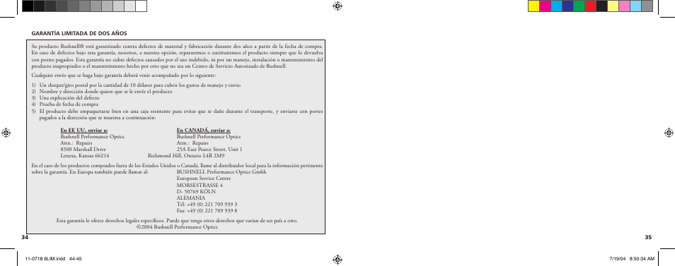 Bushnell 11-0718 User Manual | Page 23 / 43