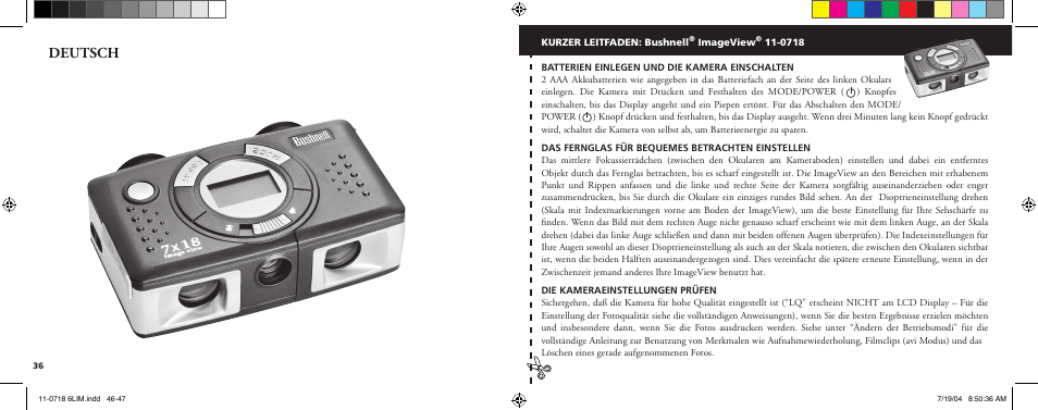 Deutsch | Bushnell 11-0718 User Manual | Page 24 / 43