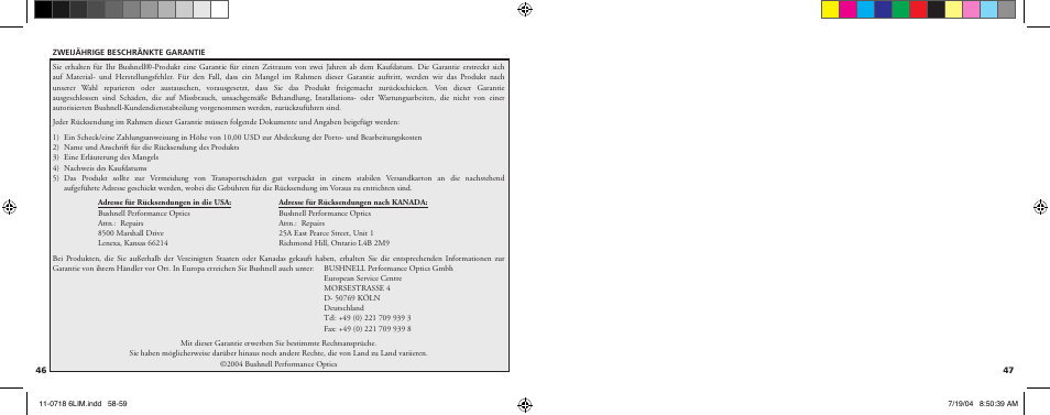 Bushnell 11-0718 User Manual | Page 30 / 43