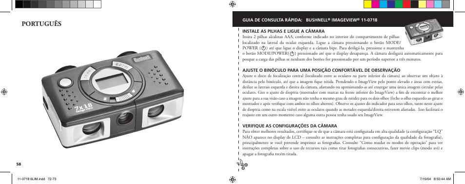 Português | Bushnell 11-0718 User Manual | Page 37 / 43