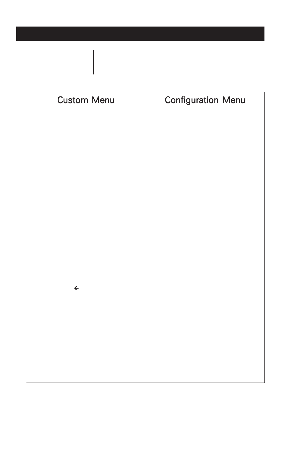 Default table, Custom menu | Salter Brecknell 1200 Series User Manual | Page 38 / 40