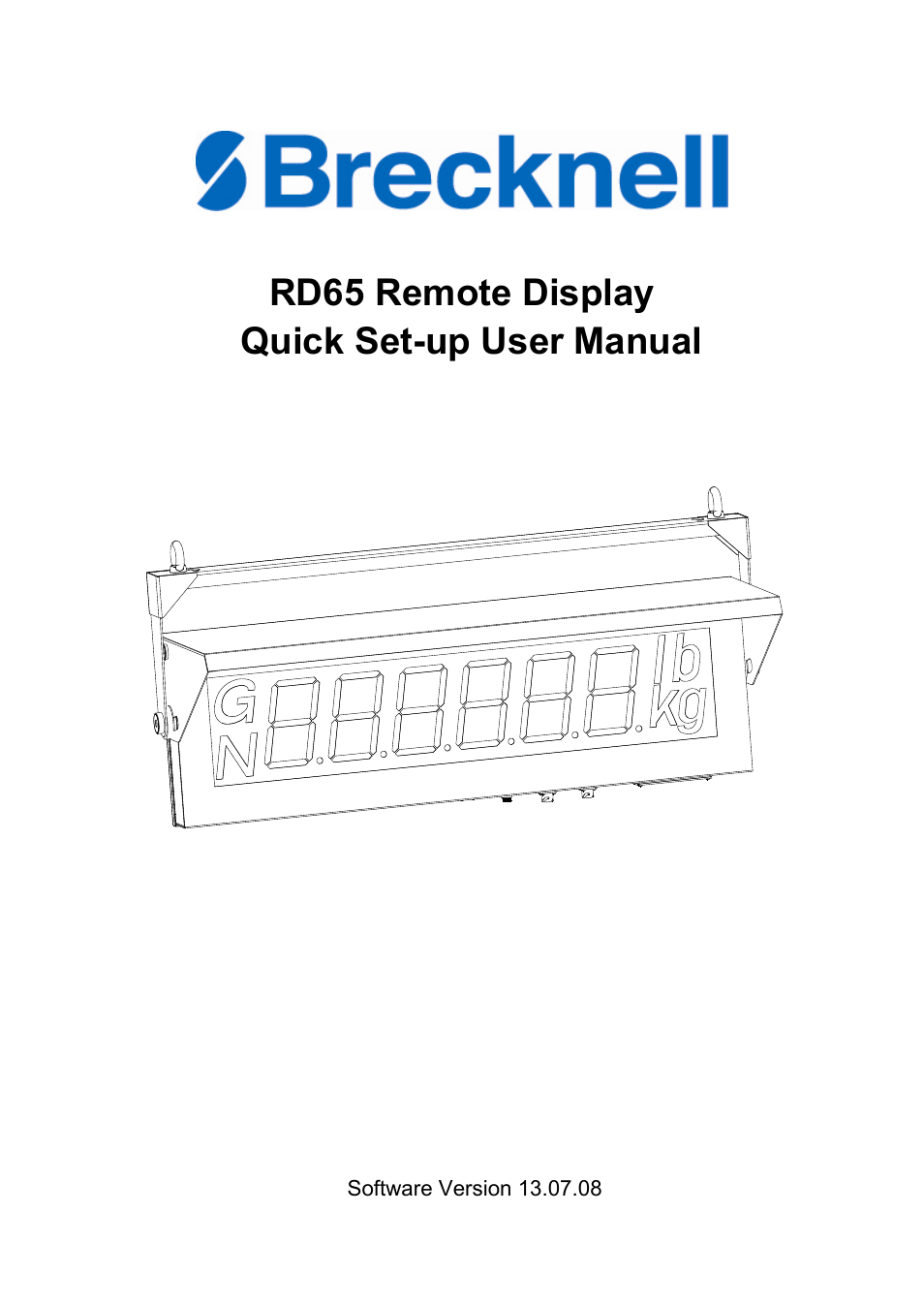 Salter Brecknell RD-65 Remote Display User Manual | 17 pages