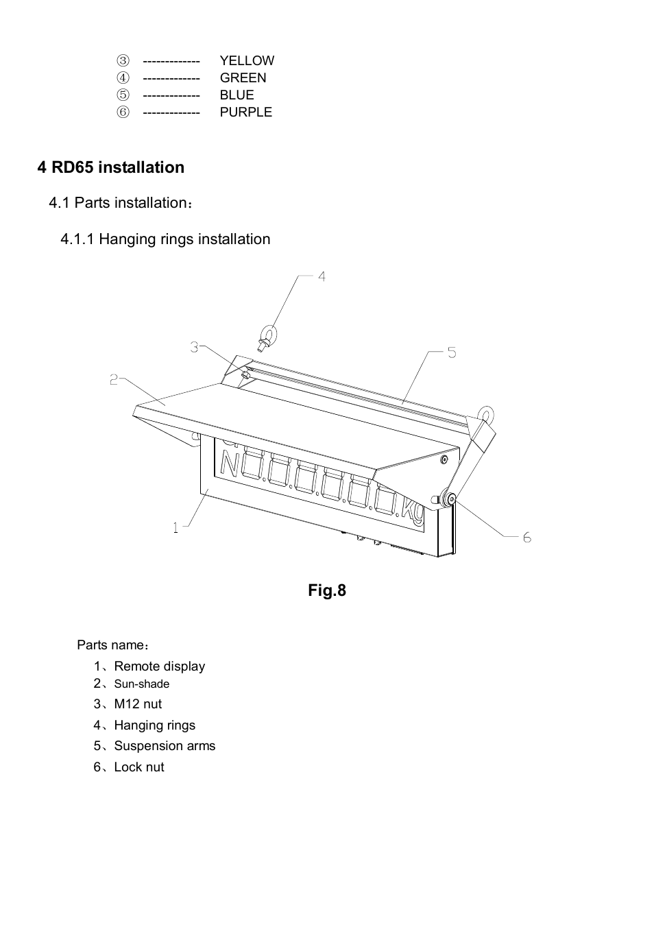 4 rd65 installation, Fig.8 | Salter Brecknell RD-65 Remote Display User Manual | Page 13 / 17