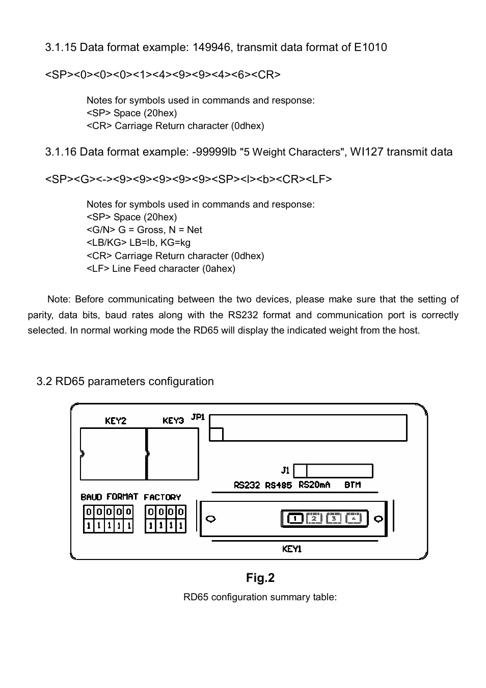 Fig.2 | Salter Brecknell RD-65 Remote Display User Manual | Page 9 / 17