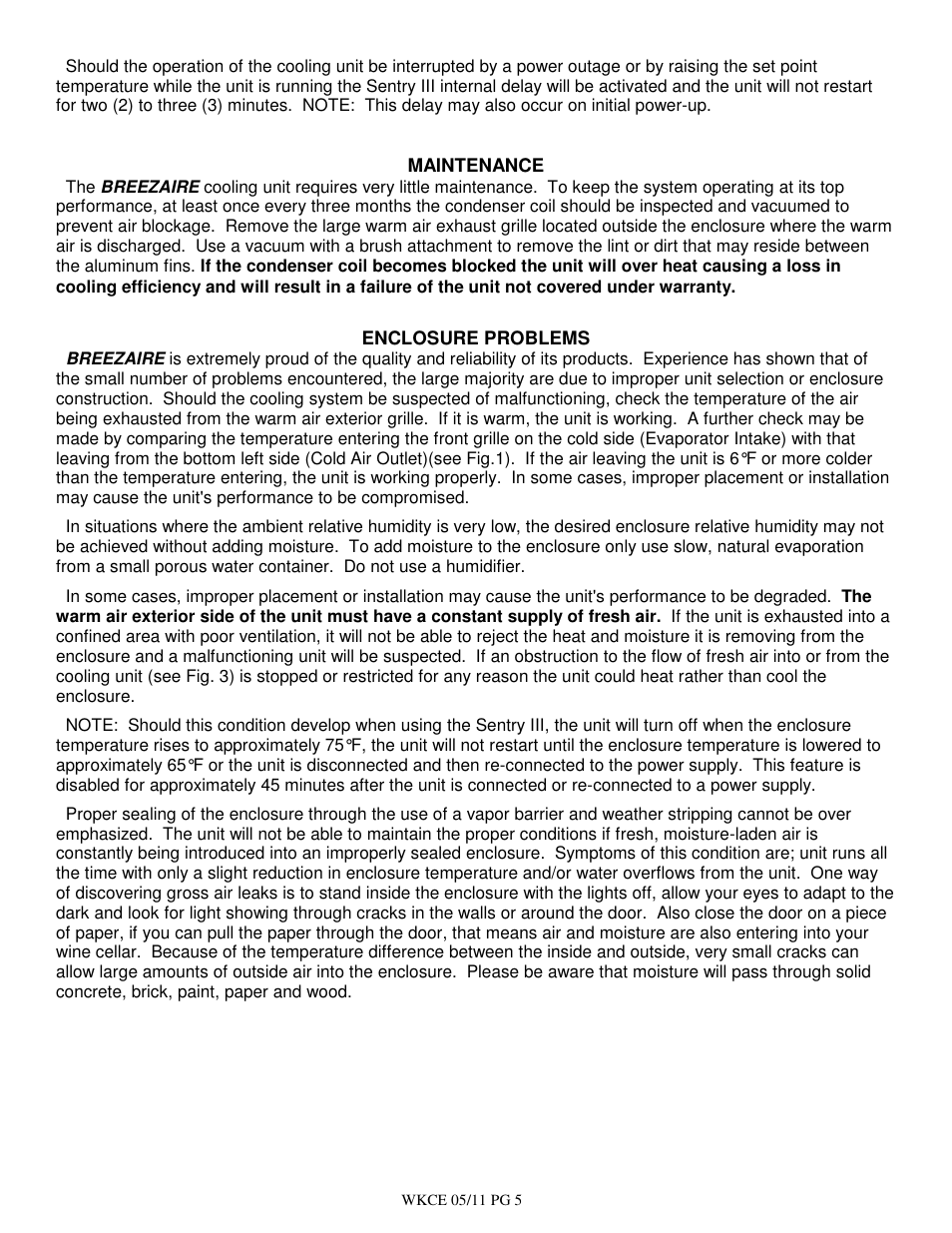 BREEZAIRE WKCE1060 User Manual | Page 5 / 5