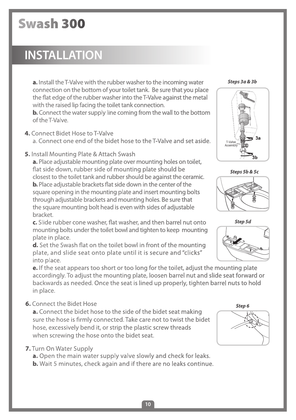 Installation | Brondell Swash 300 User Manual | Page 12 / 80