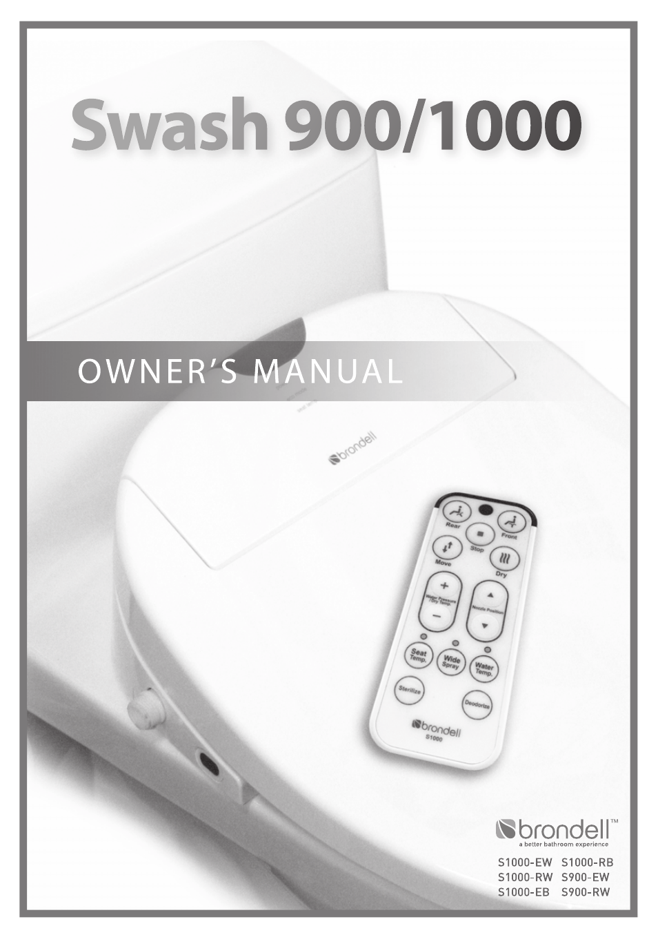Brondell Swash 1000 User Manual | 32 pages
