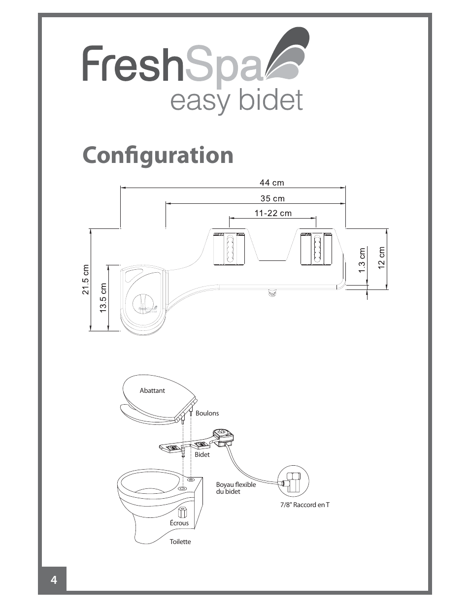 Configuration | Brondell FreshSpa Easy Bidet User Manual | Page 34 / 44