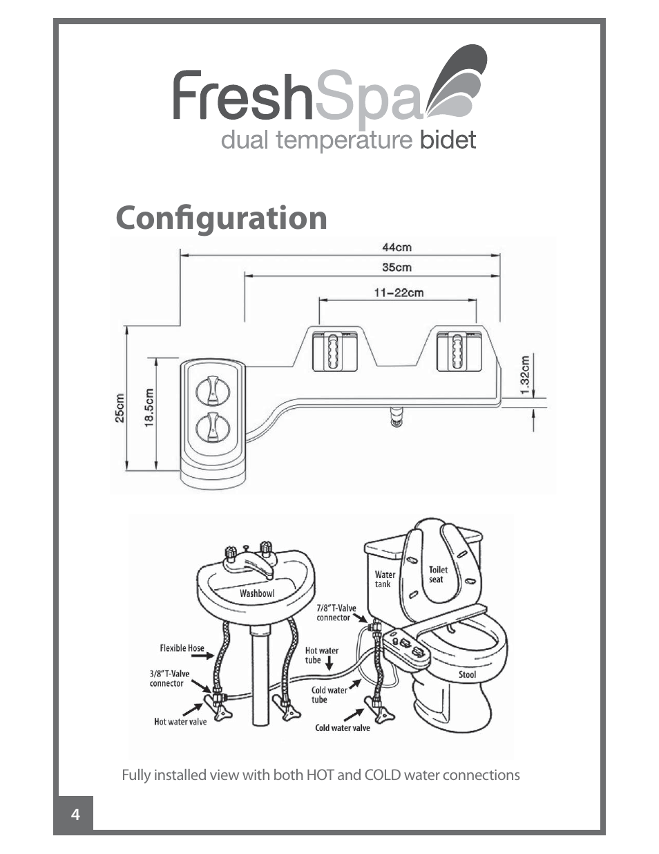Configuration | Brondell FreshSpa Dual Temperature Bidet User Manual | Page 6 / 52