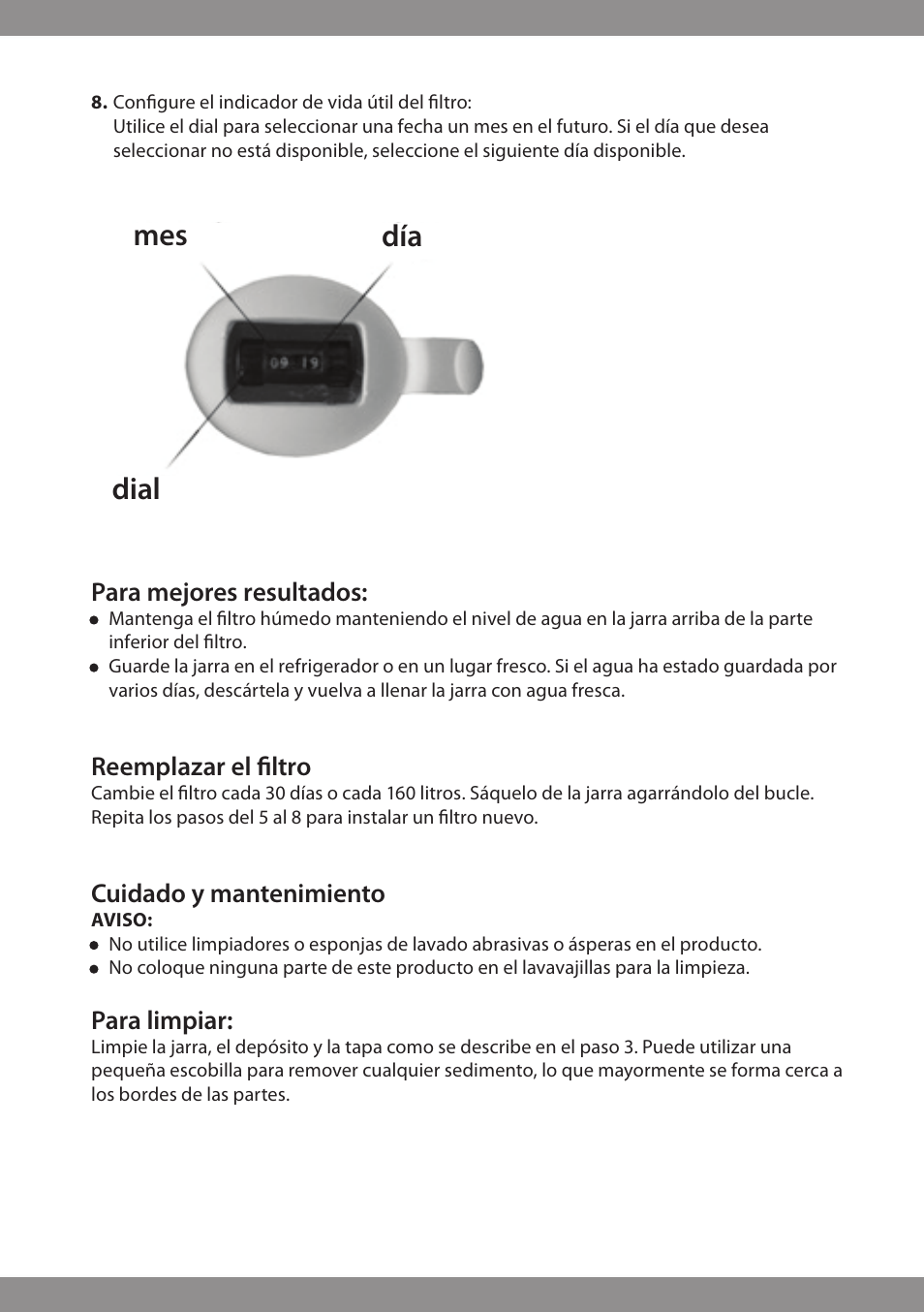 Mes dial dнa | Brondell H2O+ Water Pitcher Filtration System User Manual | Page 15 / 32