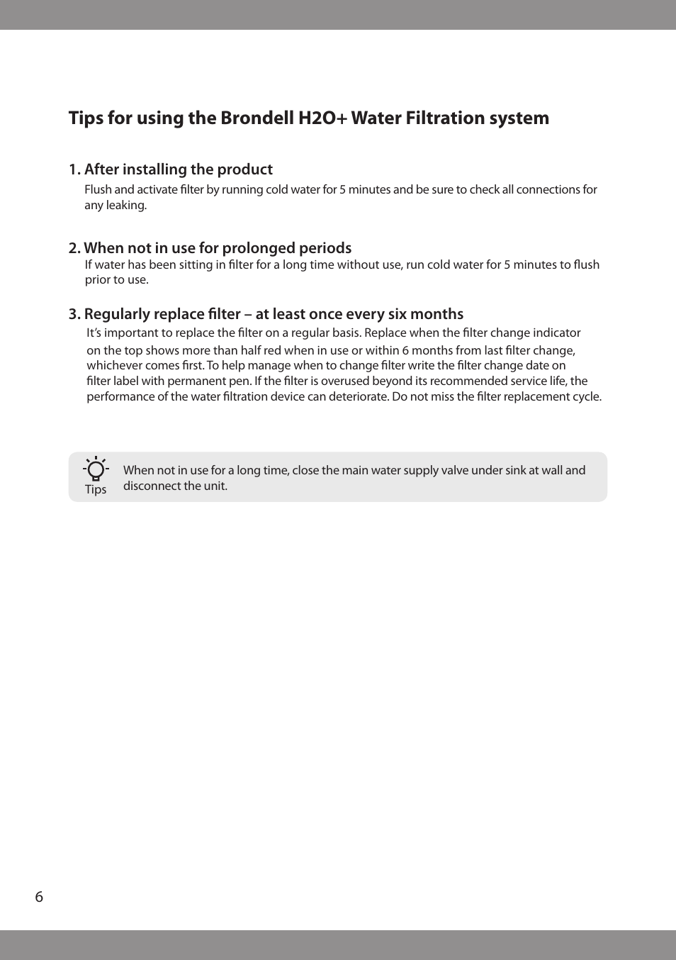 Brondell H2O+ Pearl H620 Water Filtration System User Manual | Page 8 / 56
