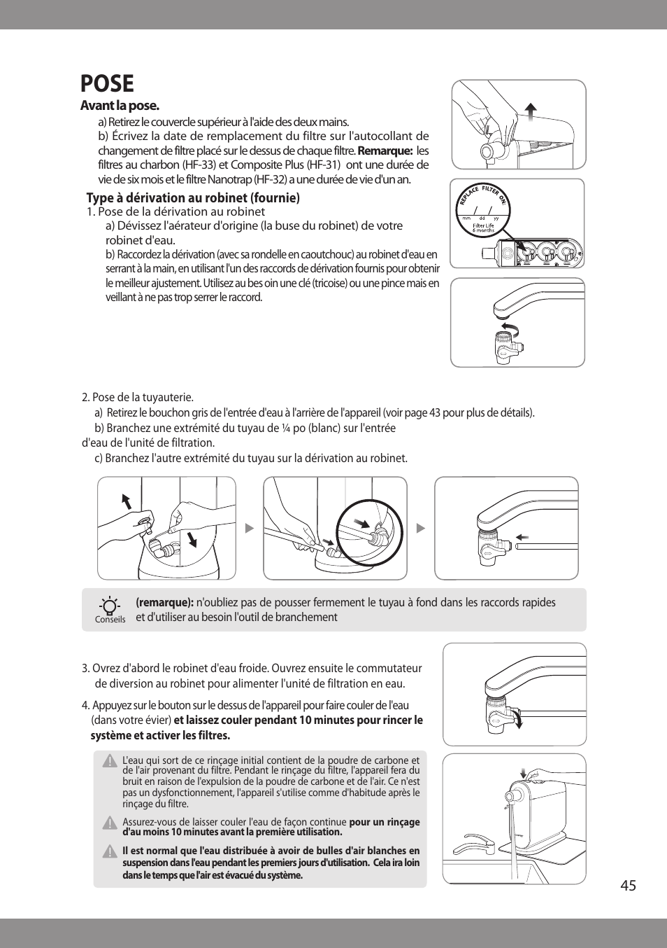 Pose | Brondell H2O+ Cypress H630 Water Filtration System User Manual | Page 47 / 60