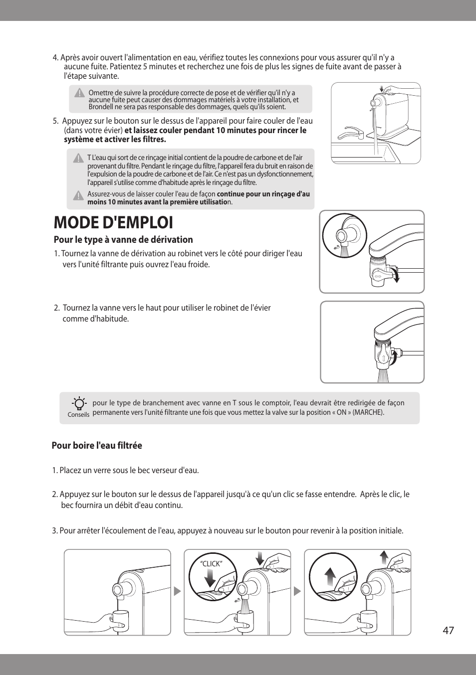 Mode d'emploi | Brondell H2O+ Cypress H630 Water Filtration System User Manual | Page 49 / 60