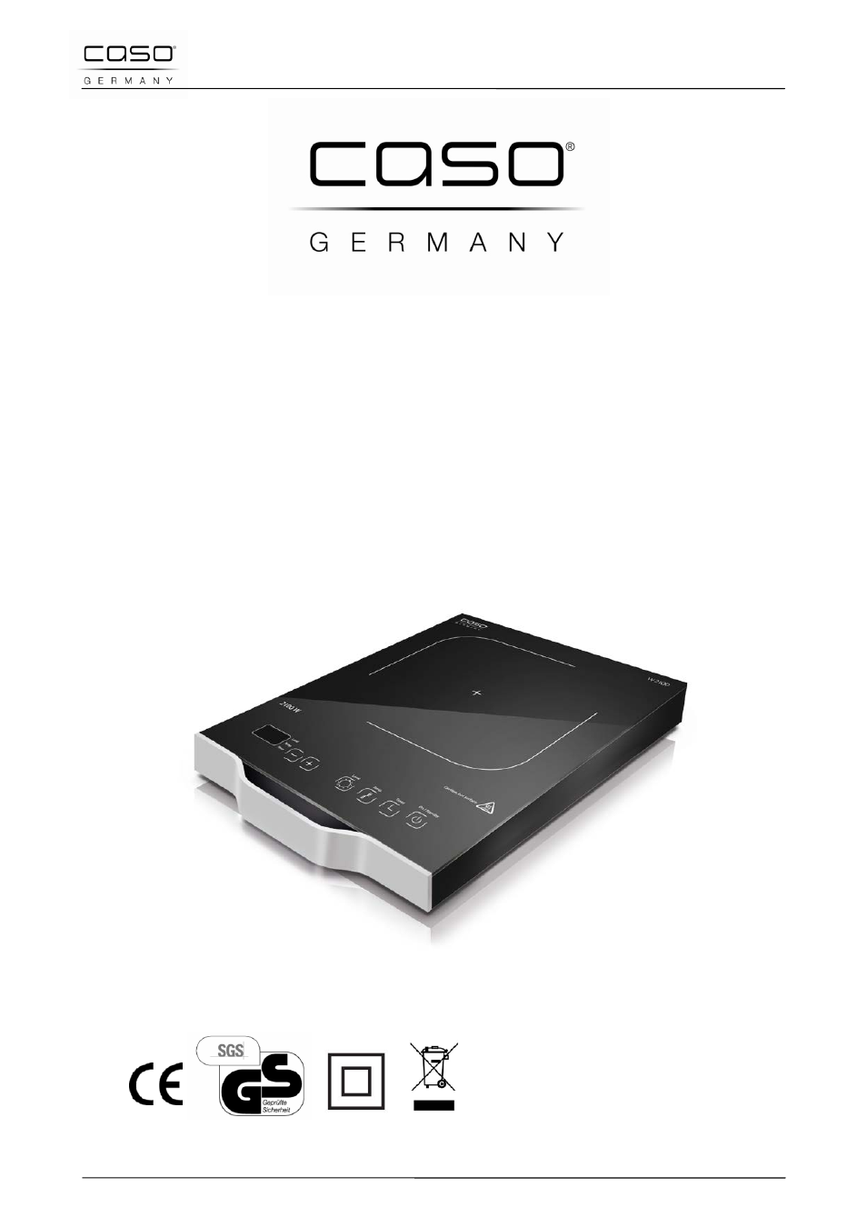 Original operating manual, Induction hot plate | CASO Germany W2100 (2220) User Manual | Page 30 / 125