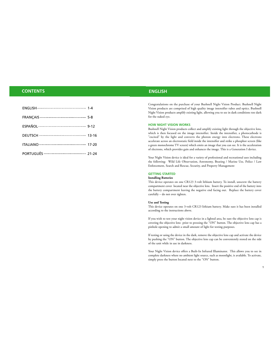 Bushnell PROWLER 26-2024W User Manual | Page 2 / 15