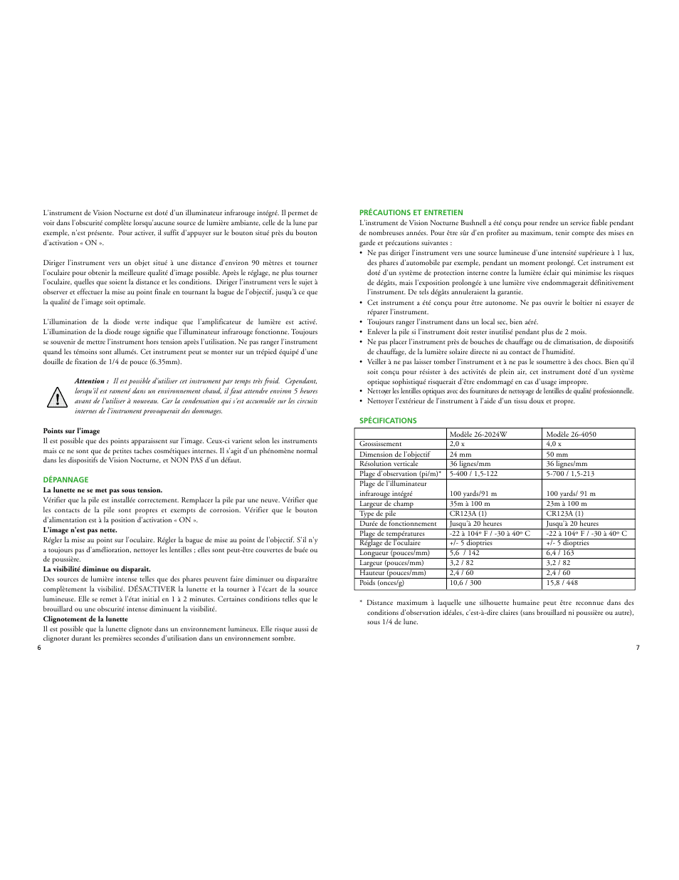 Bushnell PROWLER 26-2024W User Manual | Page 5 / 15