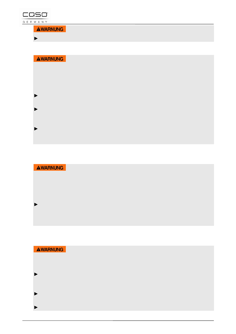 2 verbrennungsgefahr, 3 explosionsgefahr, 4 brandgefahr | CASO Germany PRO 3500 (2365) User Manual | Page 16 / 127