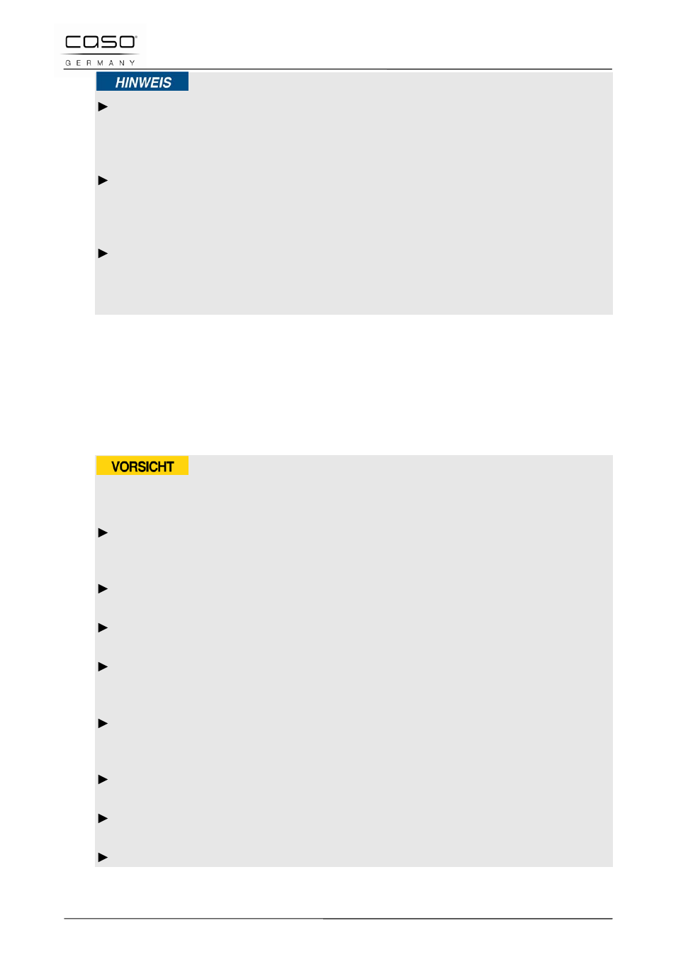 6 reinigung und pflege, 1 sicherheitshinweise | CASO Germany PRO 3500 (2365) User Manual | Page 26 / 127