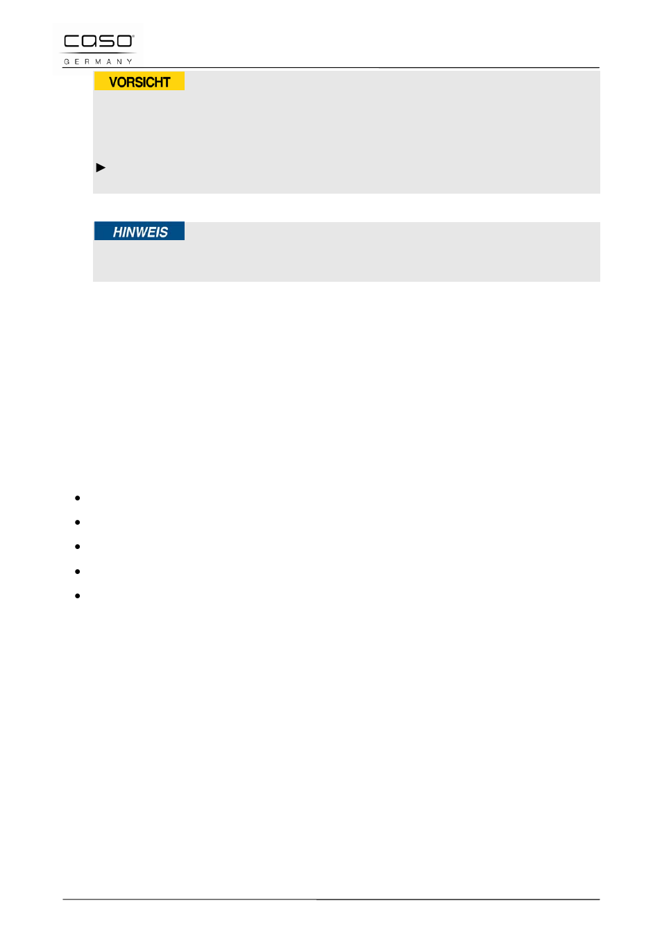 4 limitation of liability, 5 copyright protection, Caution | CASO Germany PRO 3500 (2365) User Manual | Page 33 / 127