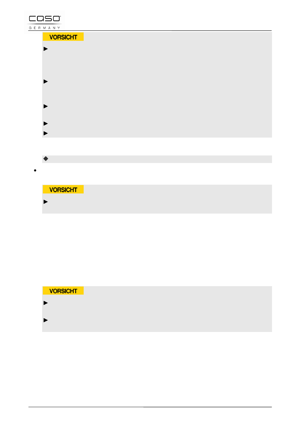 2 cleaning, 17 troubleshooting, 1 safety notices | Caution | CASO Germany PRO 3500 (2365) User Manual | Page 46 / 127