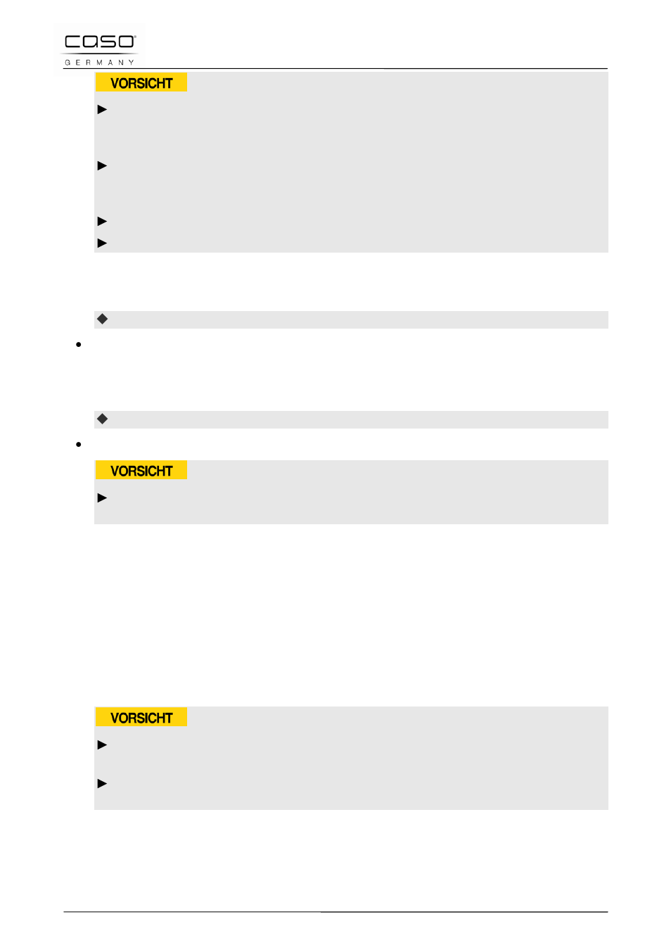 2 la pulizia, 37 eliminazione malfunzionamenti, 1 indicazioni di sicurezza | Attenzione | CASO Germany PRO 3500 (2365) User Manual | Page 85 / 127